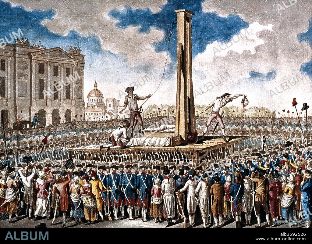 ANONIMO. The Execution of Louis XVI in the Place de la Revolution on 21 January 1793.