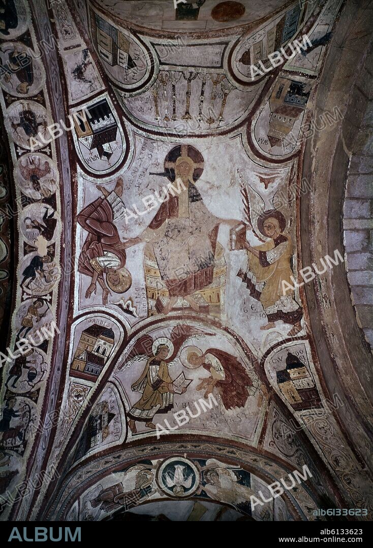 PINTURAS ROMANICAS DEL PANTEON REAL DE LA COLEGIATA DE SAN ISIDORO DE LEON - SIGLO XII - ROMANICO ESPAÑOL.