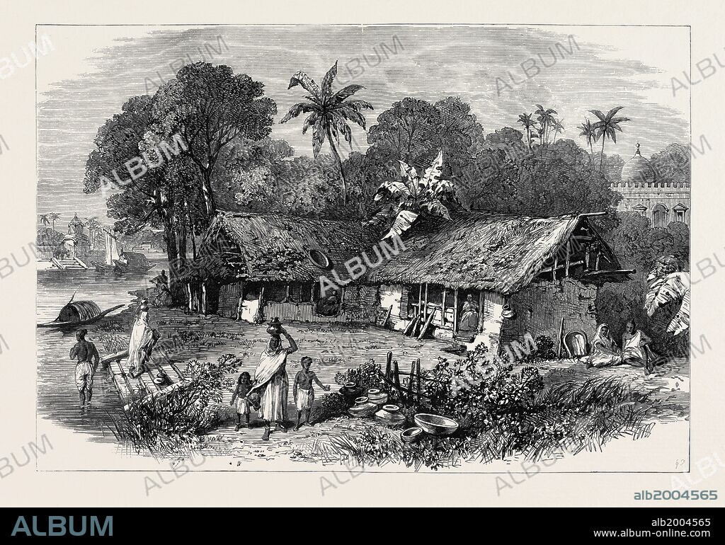 THE FAMINE IN INDIA: A BENGAL VILLAGE, 1874.