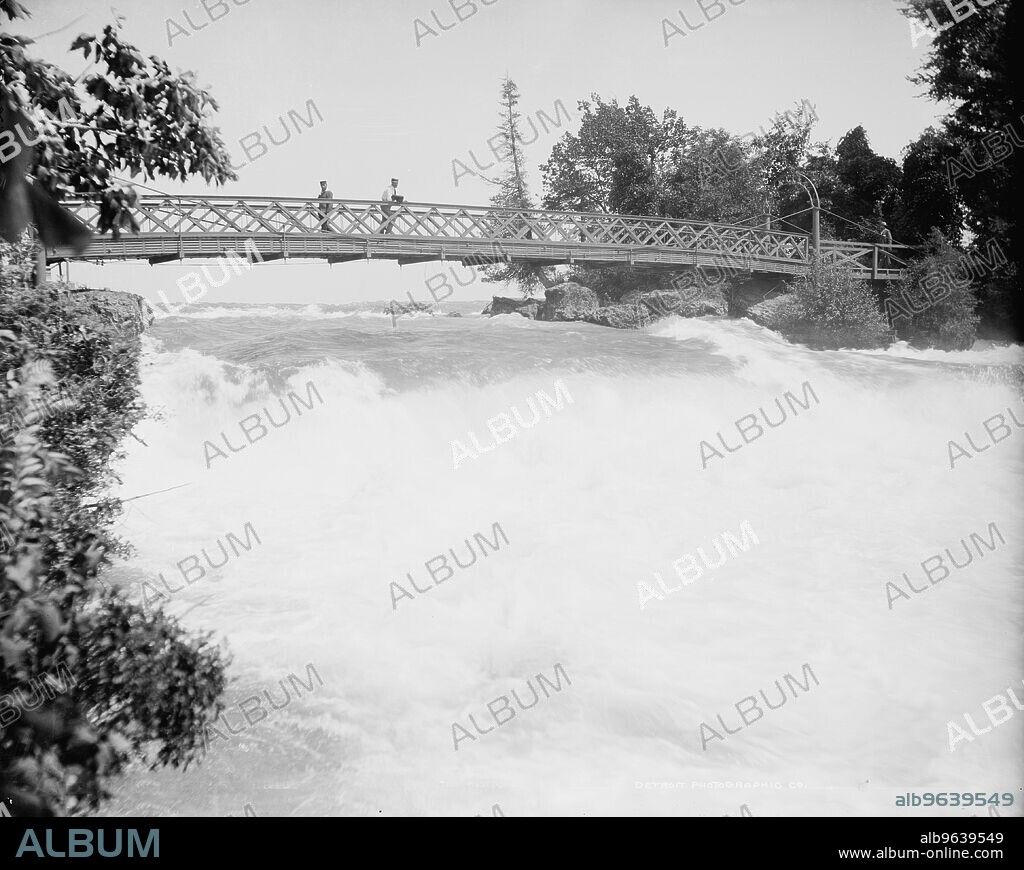 WILLIAM H. JACKSON. Three Sisters' Bridge (i.e. Three Sister Island), Niagara Riv[er], between 1880 and 1897.
