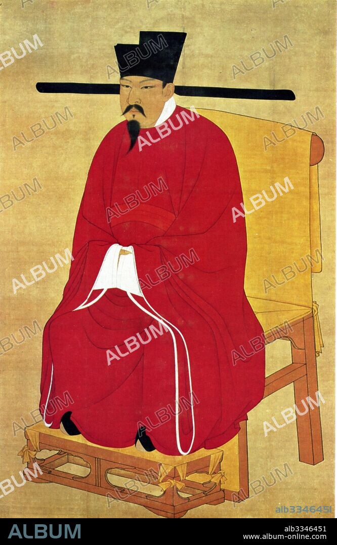 CHINESE COURT PAINTER. Portrait of Emperor Shenzong of Song (1048-1085).