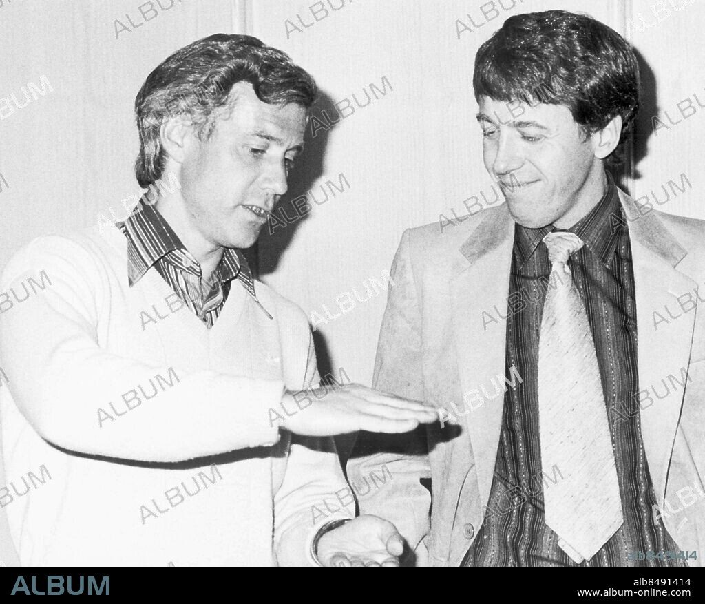 GÖTEBORG 1983-12-08.. Ove Kindvall och Björn Westerberg - föreningen är IFK Göteborg. *** Local Caption *** GP Foto: Bengt Magnuzon / Kamerareportage / TT / Kod: 2524.