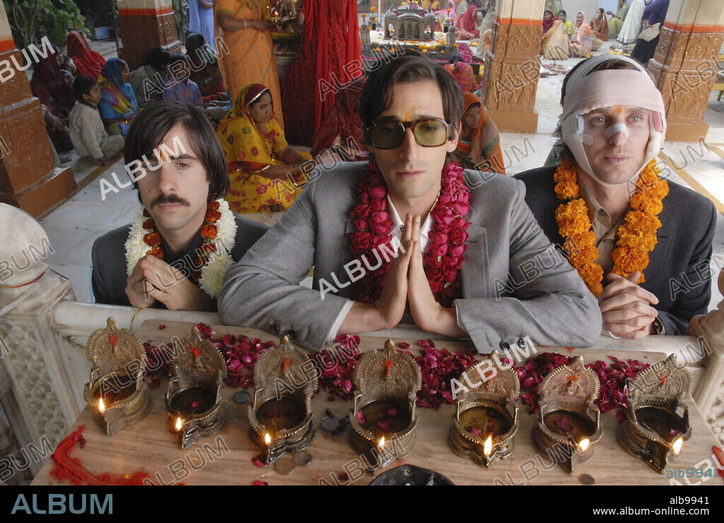 ADRIEN BRODY, JASON SCHWARTZMAN y OWEN WILSON en VIAJE A DARJEELING, 2007 (THE DARJEELING LIMITED), dirigida por WES ANDERSON. Copyright AMERICAN EMPIRICAL PICTURES.