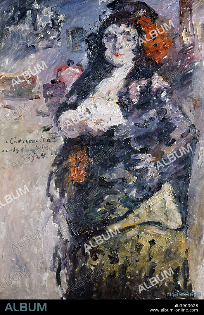 LOVIS CORINTH. Carmencita, Portrait of Charlotte Berend-Corinth in Spanish Dress. Date/Period: 1924. Painting. Oil on canvas. Width: 90 cm. Height: 130 cm (Complete).