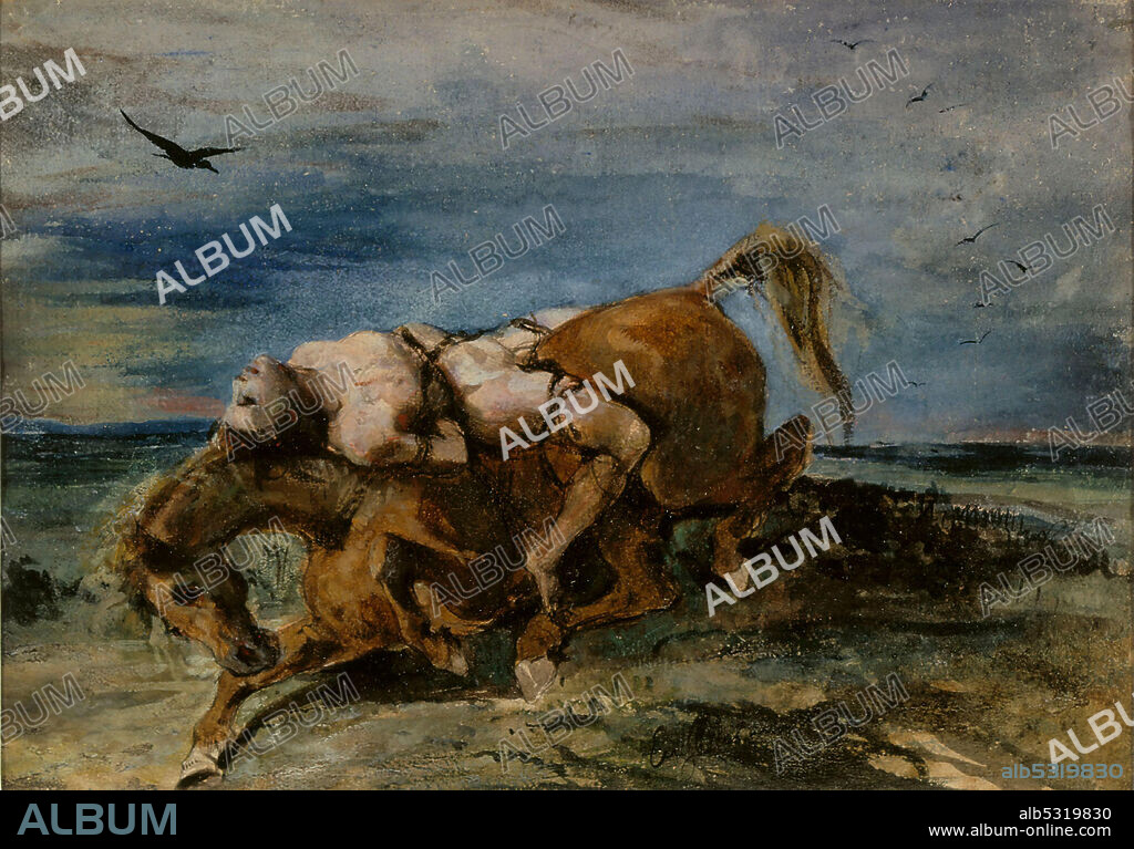 EUGENE DELACROIX. Mazeppa on the Dying Horse.