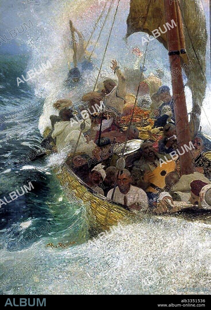 ILYA YEFIMOVICH REPIN. Zaporozhian Cossacks on the Black Sea.