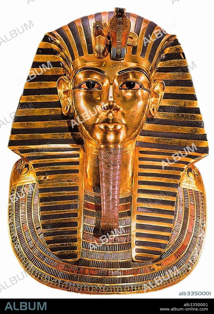ANCIENT EGYPT. Mask of Tutankhamun's mummy from Tutankhamun's tomb.