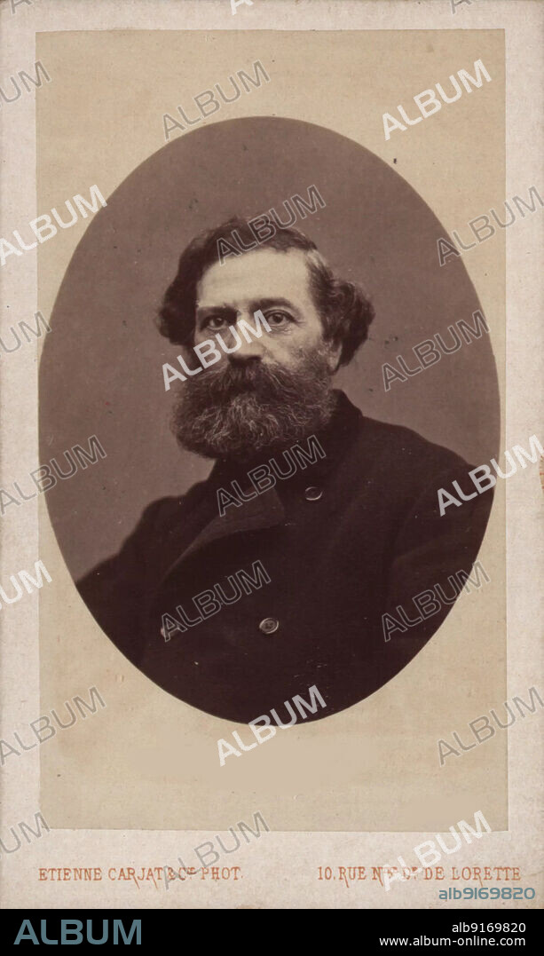 ETIENNE CARJAT. Portrait of the cellist and composer Alfredo Piatti (1822-1901).