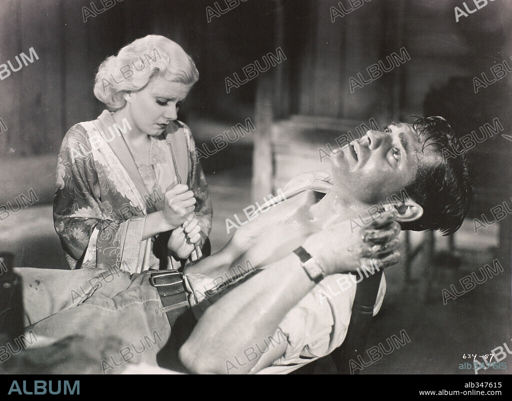 CLARK GABLE y JEAN HARLOW en TIERRA DE PASION, 1932 (RED DUST), dirigida por VICTOR FLEMING. Copyright M.G.M.