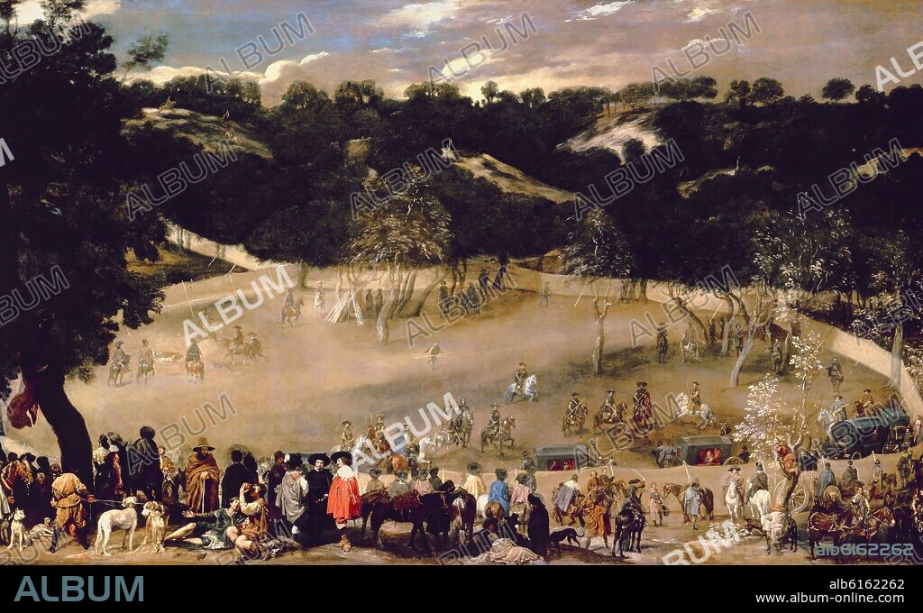 DIEGO VELAZQUEZ (1599-1660). MONTERIA DEL HOYO O FELIPE IV EN LA CAZA DEL JABALI  (LA TELA REAL) - 1632-7 - O/L 182 X 302 CM     CAT 197.