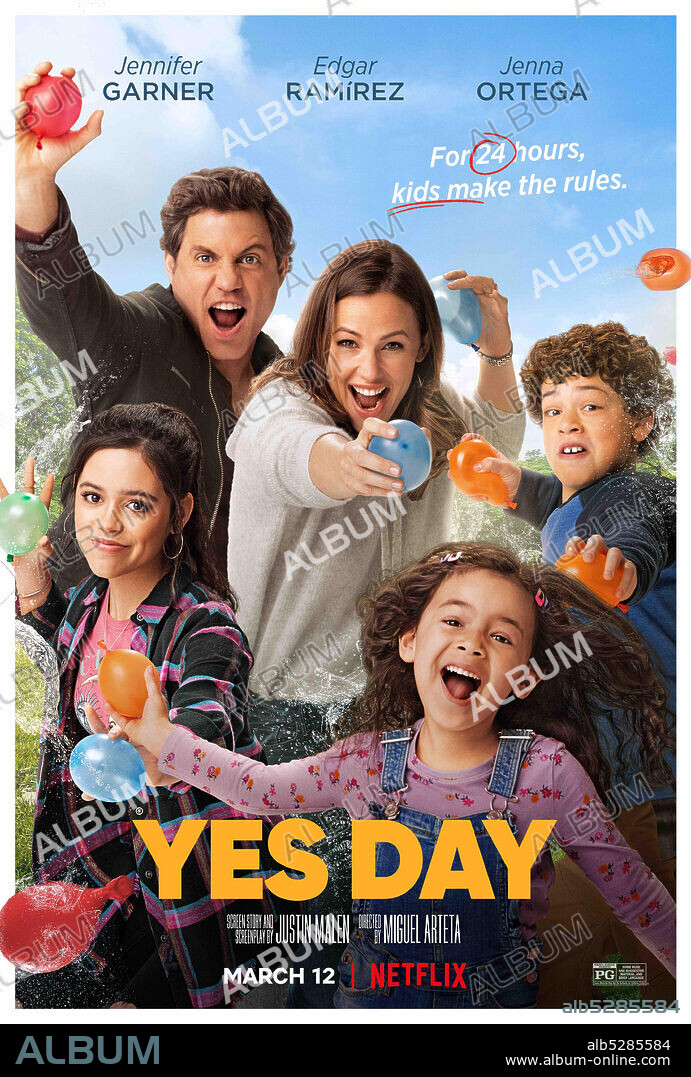 EDGAR RAMIREZ, JENNA ORTEGA et JENNIFER GARNER dans YES DAY, 2021, réalisé par MIGUEL ARTETA. Copyright WALDEN MEDIA.