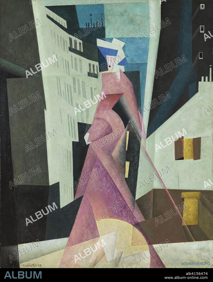Lyonel Feininger (New York, 1871-1956). The Lady in Mauve (1922). Oil on canvas. 100.5 x 80.5 cm.