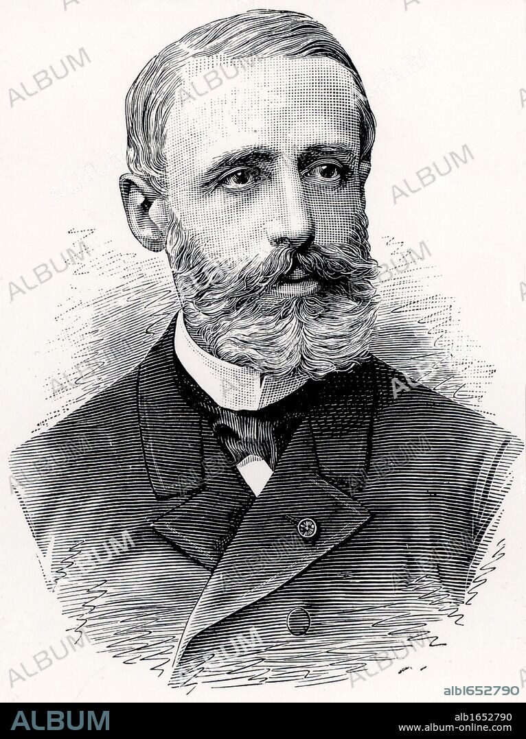 (Raymond) Gaston Plante (1834-1889) French physicist who in 1859 invented the first accumulator or electric storage battery.  It was a wet cell with two lead plates immersed in sulphuric acid, the electrolyte. Engraving from "A travers l'Electricite" by Georges Dary (Paris, c1906) .  (Photo by: Universal History Archive/UIG via Getty Images).