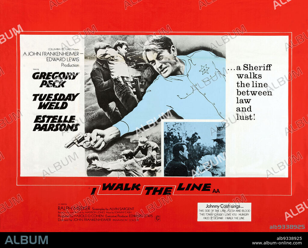Poster de YO VIGILO EL CAMINO, 1970 (I WALK THE LINE), dirigida por JOHN FRANKENHEIMER. Copyright COLUMBIA PICTURES.