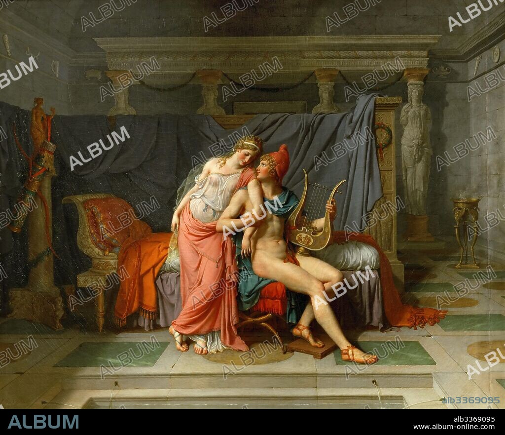 JACQUES LOUIS DAVID. The Loves of Helen and Paris.
