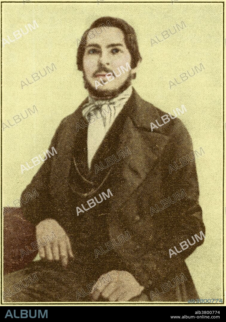 Color enhanced image of Friedrich Engels (1820-1895), a German philosopher and writer. The son of a textile manufacturer, Engels became a founder of modern communism and socialism, a friend and collaborator of Karl Marx, and coauthor of "The Communist Manifesto." Engels and Marx worked together closely and Engels even supported Marx financially. After Marx's death he edited the second and third volumes of "Capital." Engels published other books such as "The Condition of the Working Class in England," "The Peasant War in Germany" and "Origin of the Family, Private Property and the State.".