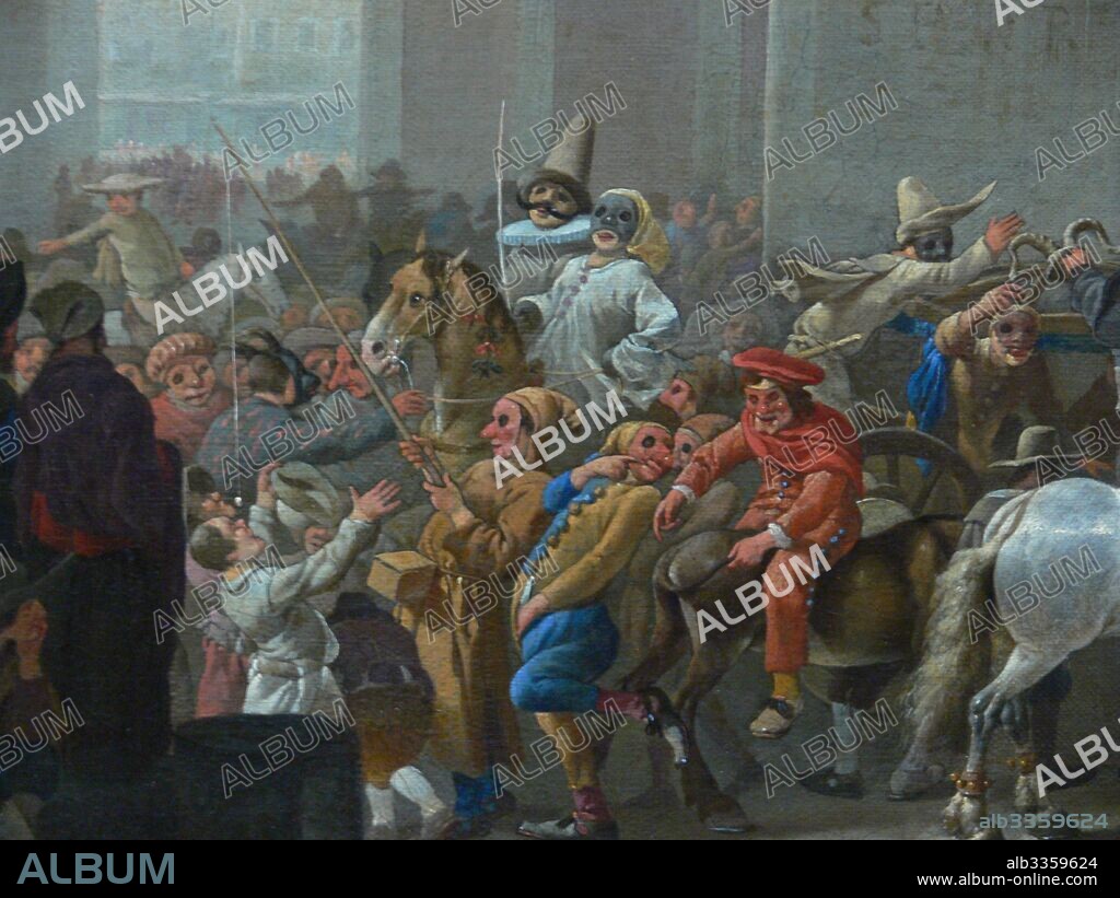 JOHANNES LINGELBACH. Carnival in Rome (Detail).