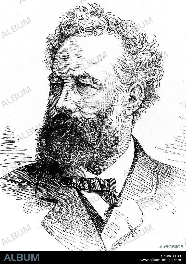 Portrait of Jules Verne (1828-1905) a French novelist, poet, and playwright. Dated 19th Century.
