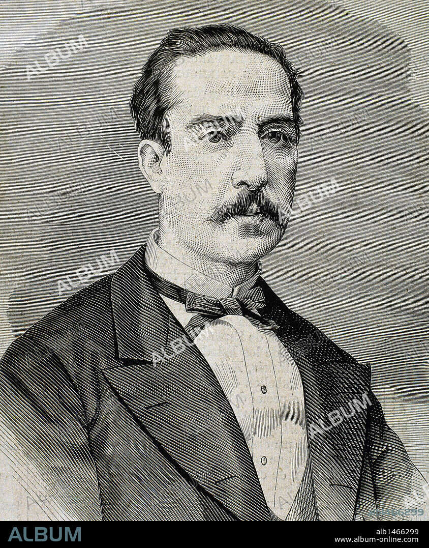 JULIAN CALLEJA Y SANCHEZ (1836-1913). Científico español. Catedrático de Anatomía y decano de la Facultad de Medicina en Madrid. Grabado del s. XIX.