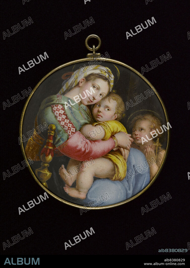 NICOLAS ANDRÉ COURTOIS. Madonna in the Chair, after Raphael, 1782.