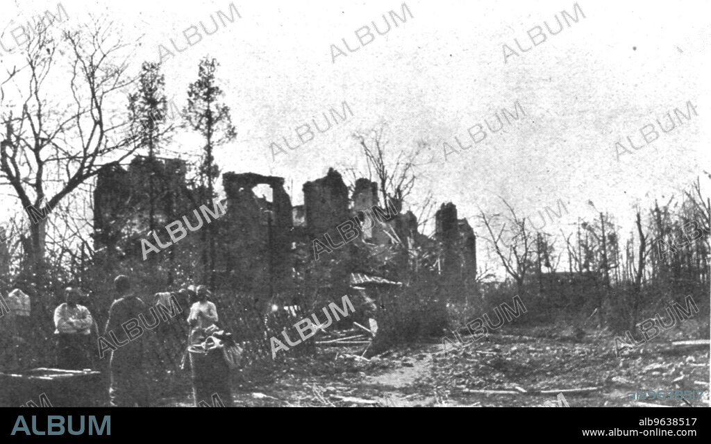 ''La seconde bataille d'Ypres; Le chateau de Langemarck', 1915. From "L'Album de la Guerre 1914-1919: Volume I" [L'Illustration, Paris, 1926].