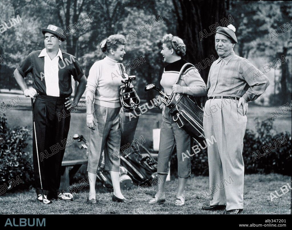 DESI ARNAZ, LUCILLE BALL, VIVIAN VANCE und WILLIAM FRAWLEY in I LOVE LUCY, 1951. Copyright CBS-TV.