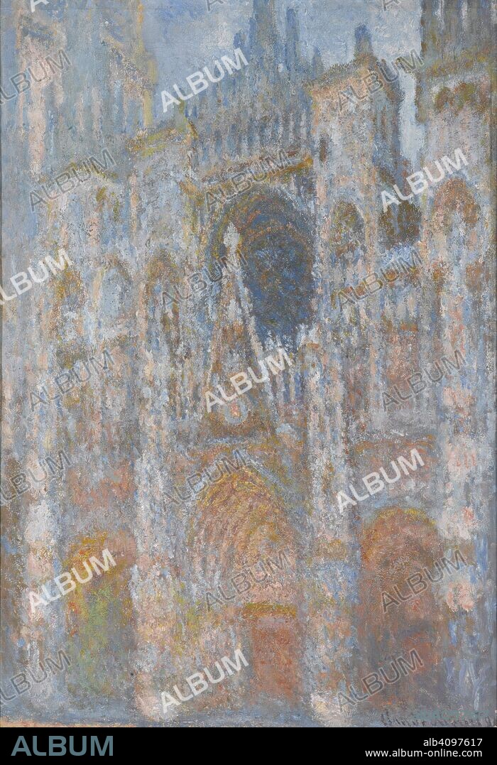 CLAUDE MONET. La cathédrale de Rouen. Le portail, soleil matinal (The Rouen Cathedral. The portal, early morning sun).