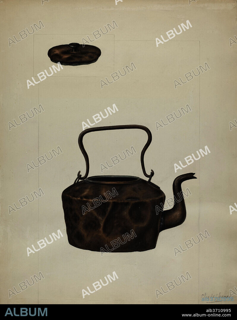 CLYDE L. CHENEY. Copper Tea Kettle. Dated: 1935/1942. Dimensions: overall: 46.1 x 36.5 cm (18 1/8 x 14 3/8 in.). Medium: watercolor, graphite, and pen and ink on paper.
