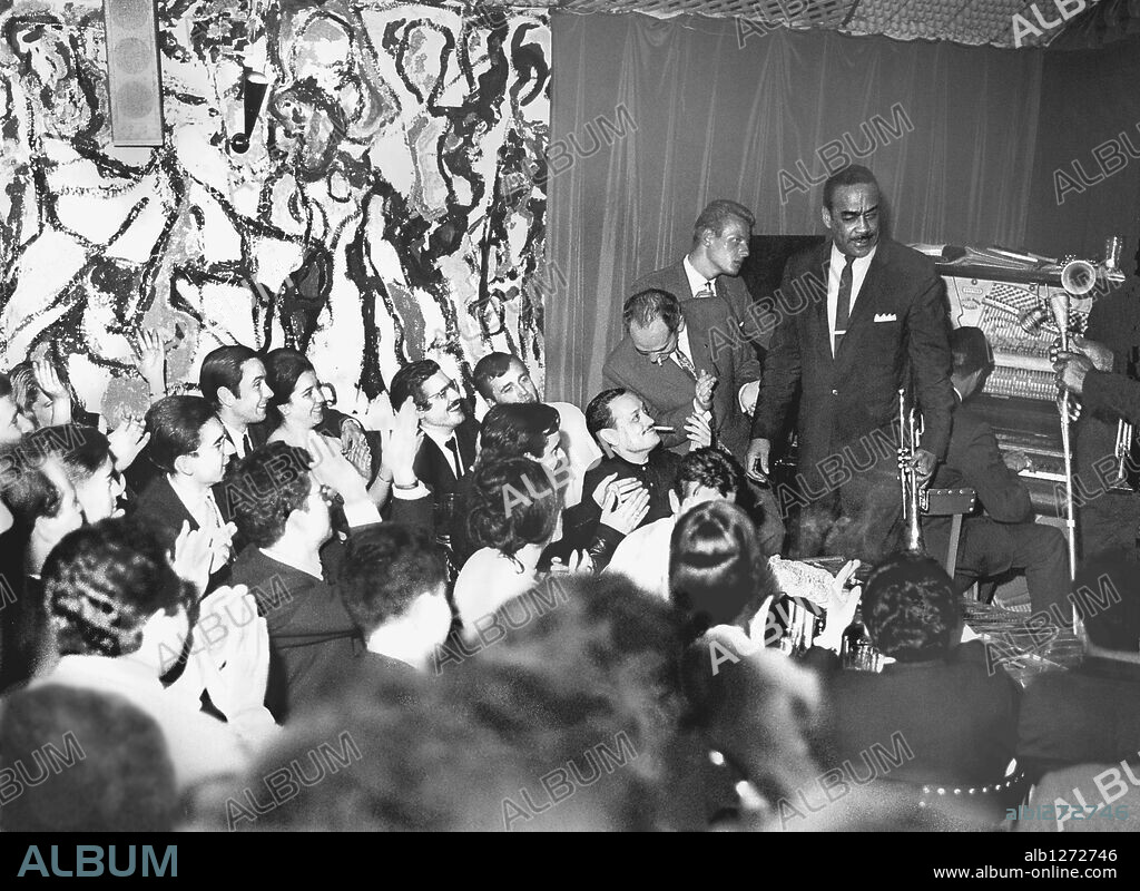 El trompetista Bill Coleman. Concierto de Jazz en la sala Jamboree. Barcelona, principios de los años 60.