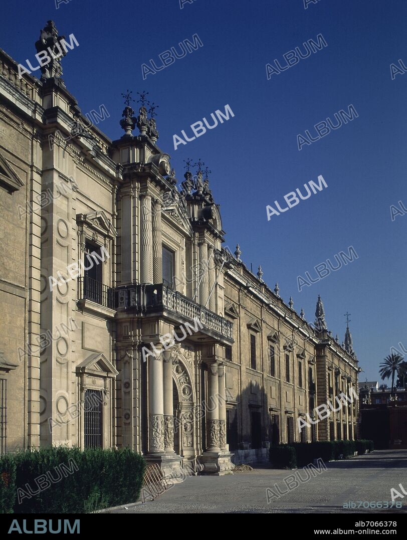 SEBASTIAN VAN DER BORCHT (1725-?). EXTERIOR-FACHADA LATERAL-ANTIGUA FABRICA DE TABACOS - 1728/1771.