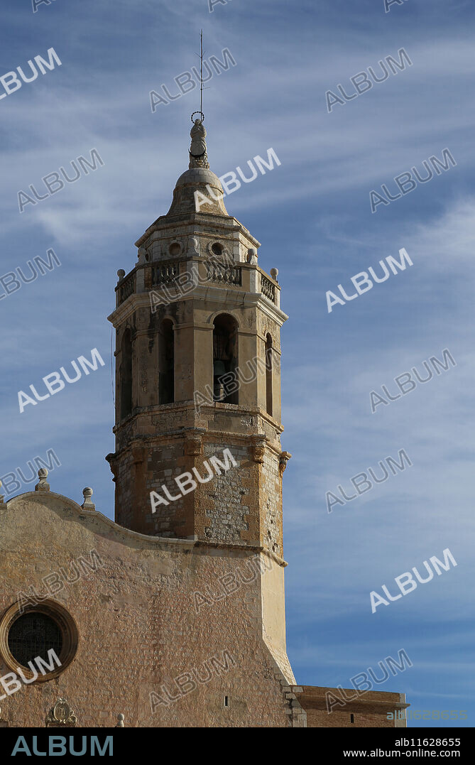 Spain. Catalonia. Sitges. Church of St. Barthlomew and St. Tecla. Dates from the 17th century.