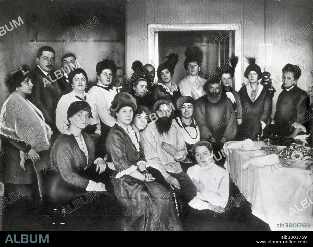 Grigori Rasputin with Admirers, 1914