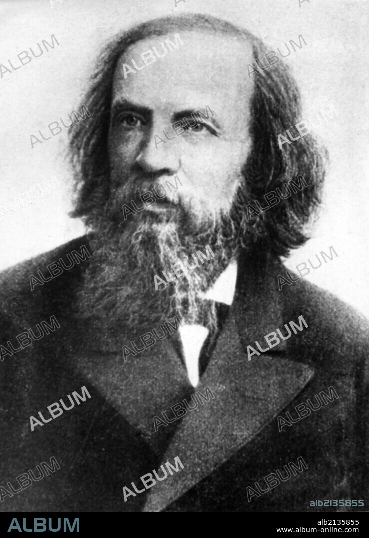 Dimitri ivanovich mendeleev, 1834-1907, famous russian chemist. 01/02/2013