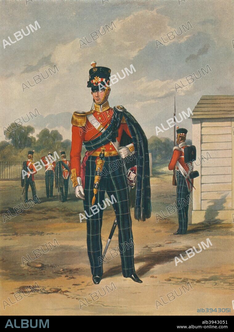 'The 74th Highlanders (now the 2nd Battalion Highland Light Infantry)', 1853 (1909). From British Military Prints - Connoisseur Extra No. 6 by Ralph Nevill. [The Connoisseur Publishing Company, Carmelite House, E.C., London, 1909].