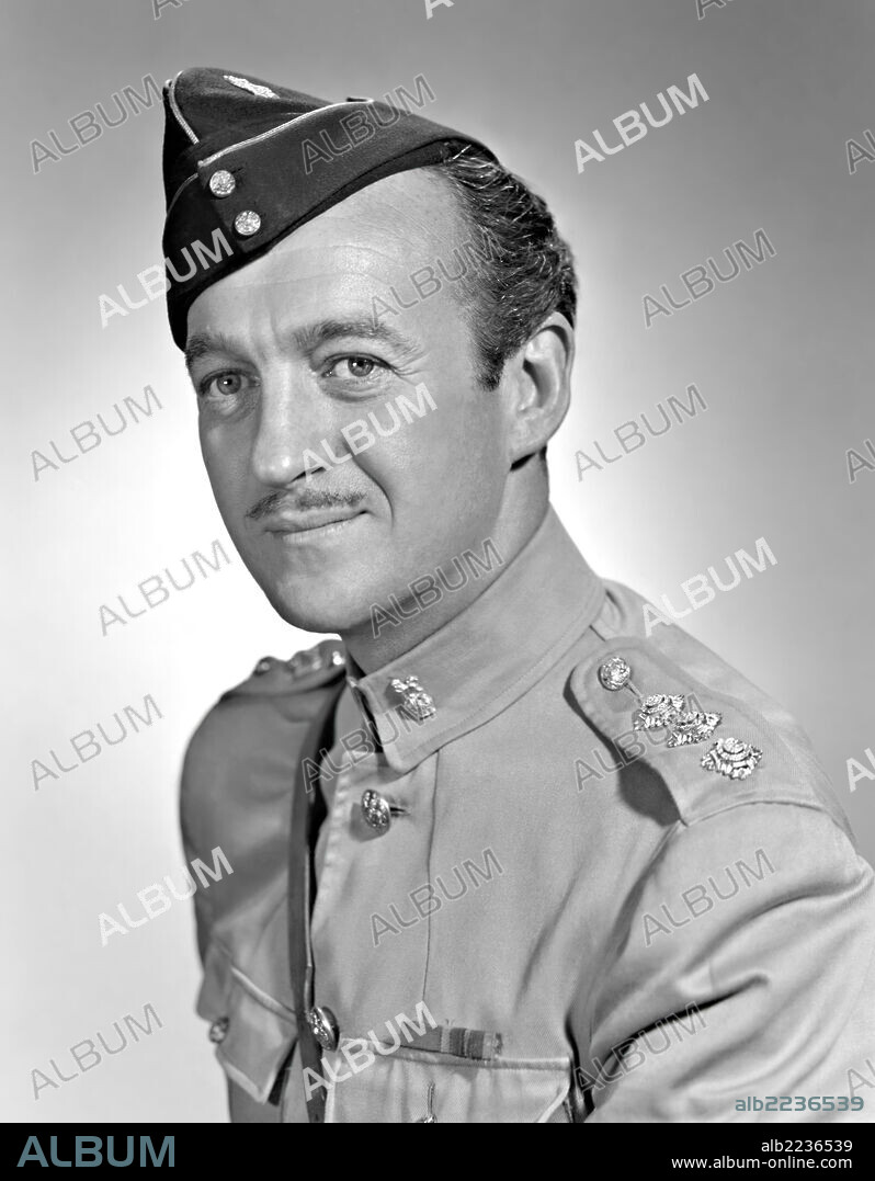 DAVID NIVEN in SOLDIERS THREE, 1951, directed by TAY GARNETT. Copyright M.G.M.