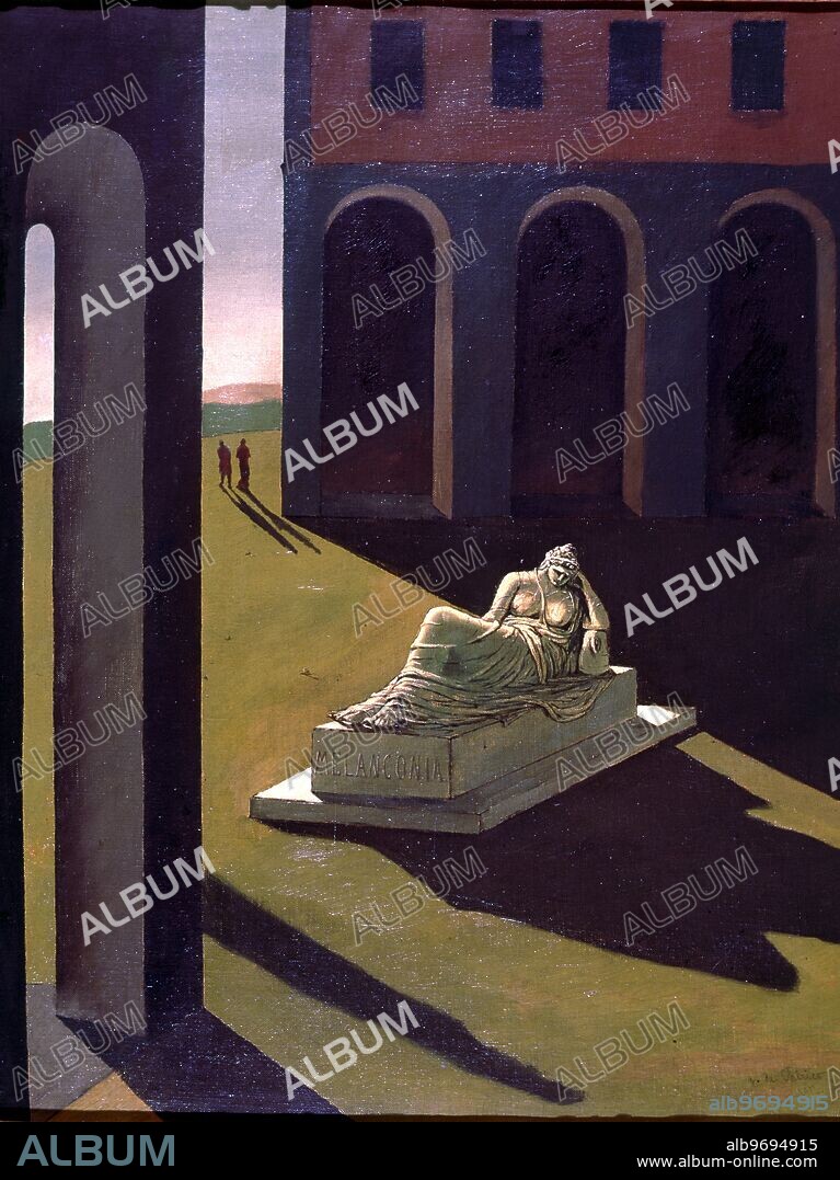 Melancholia by Chirico in the Esterick Collection - Giorgio de Chirico (July 10, 1888 - November 20, 1978) was a Greek-Italian painter born in Volos, Greece who founded the scuola metafisica art movement. After studying art in Athens and Florence, de Chirico moved to Germany in 1906 and entered the Academy of Fine Arts in Munich, where he read the writings of the philosophers Nietzsche and Arthur Schopenhauer and studied the works of Arnold Böcklin and Max Klinger. After 1910 he lived in Italy.- ©TopFoto.