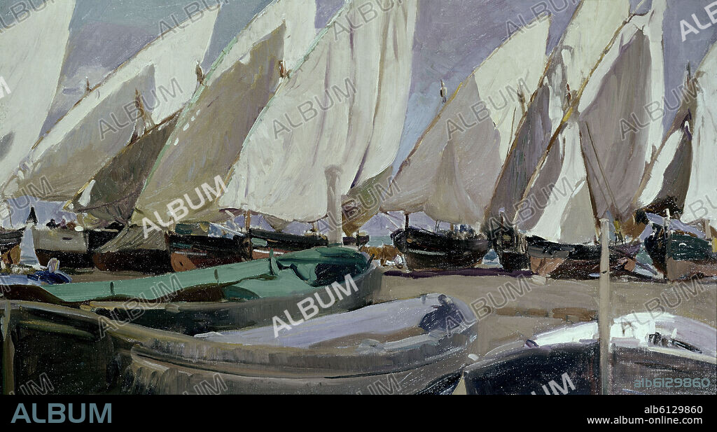 JOAQUIN SOROLLA. VELAS AL SOL PONIENTE 1904-5.