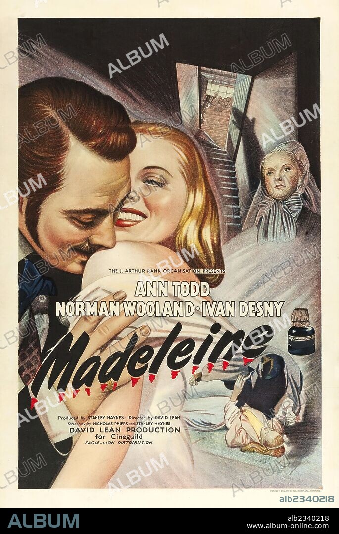 Poster of MADELEINE, 1950, directed by DAVID LEAN. Copyright CINEGUILD / RANK.