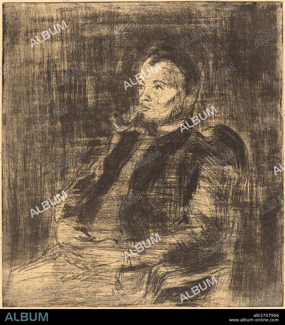 CAMILLE PISSARRO. Paul Signac (Portrait de Paul Signac). Dated: c. 1890. Medium: etching.