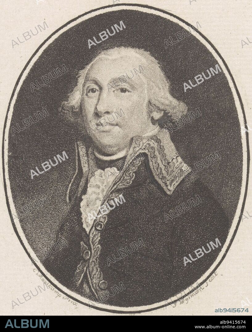 Portrait of Jan Willem de Winter, Jacobus Wijsman, after Evert Maaskamp, 1795 - 1812, Portrait of Jan Willem de Winter, admiral and captain of the Dutch fleet., print maker: Jacobus Wijsman, (mentioned on object), after: Evert Maaskamp, (mentioned on object), Amsterdam, 1795 - 1812, paper, etching, h 195 mm × w 118 mm.
