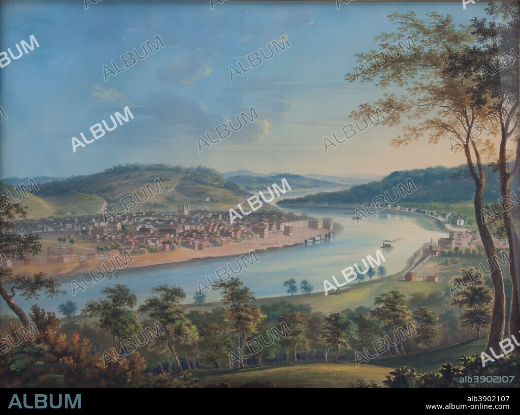 JOHN CASPAR WILD. View of Cincinnati From Covington. Date/Period: 1835. Painting. Oil on canvas Oil on canvas. Height: 22.62 mm (0.89 in); Width: 30.25 mm (1.19 in).