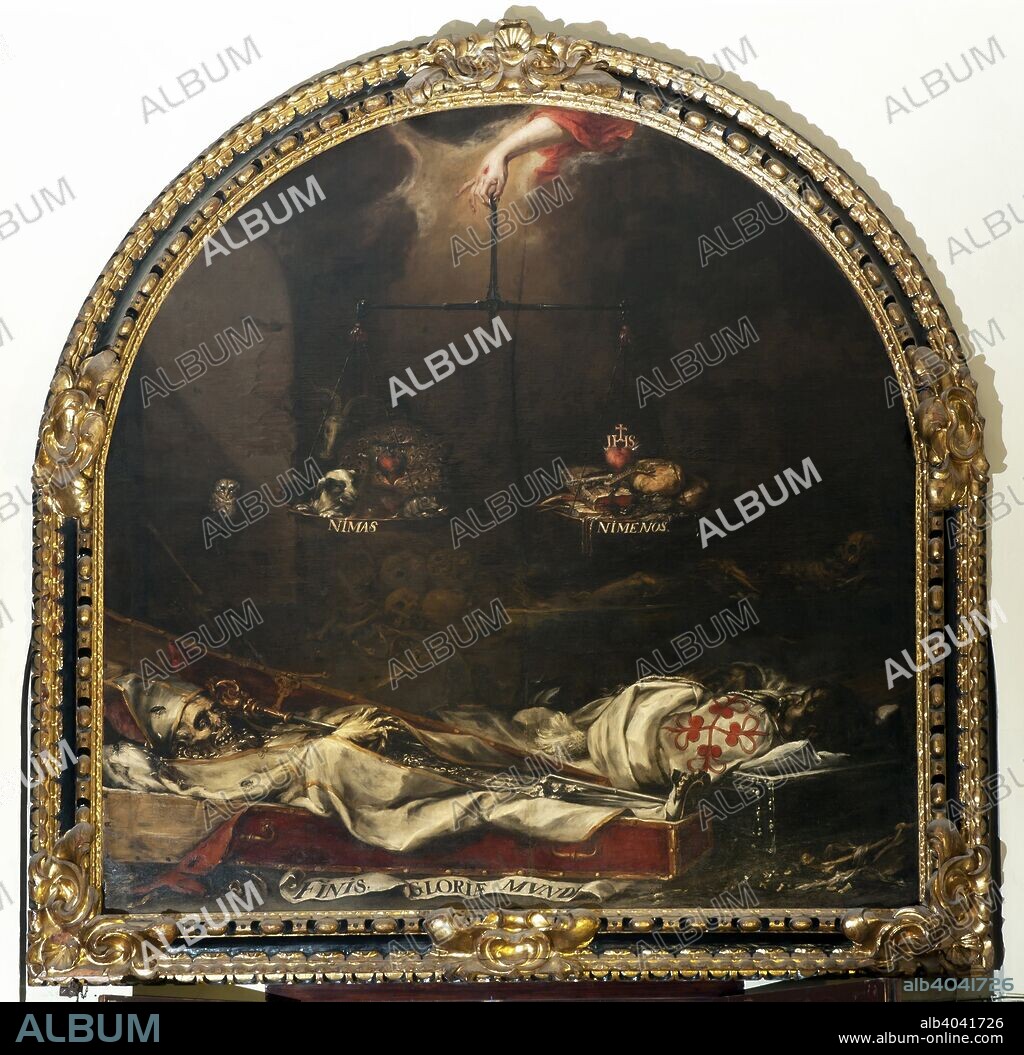 Hospital de la Caridad, Church, Painting "Finis Gloriae Mundi" by Valdes Leal, Seville, Region of Andalusia, Spain, Europe.