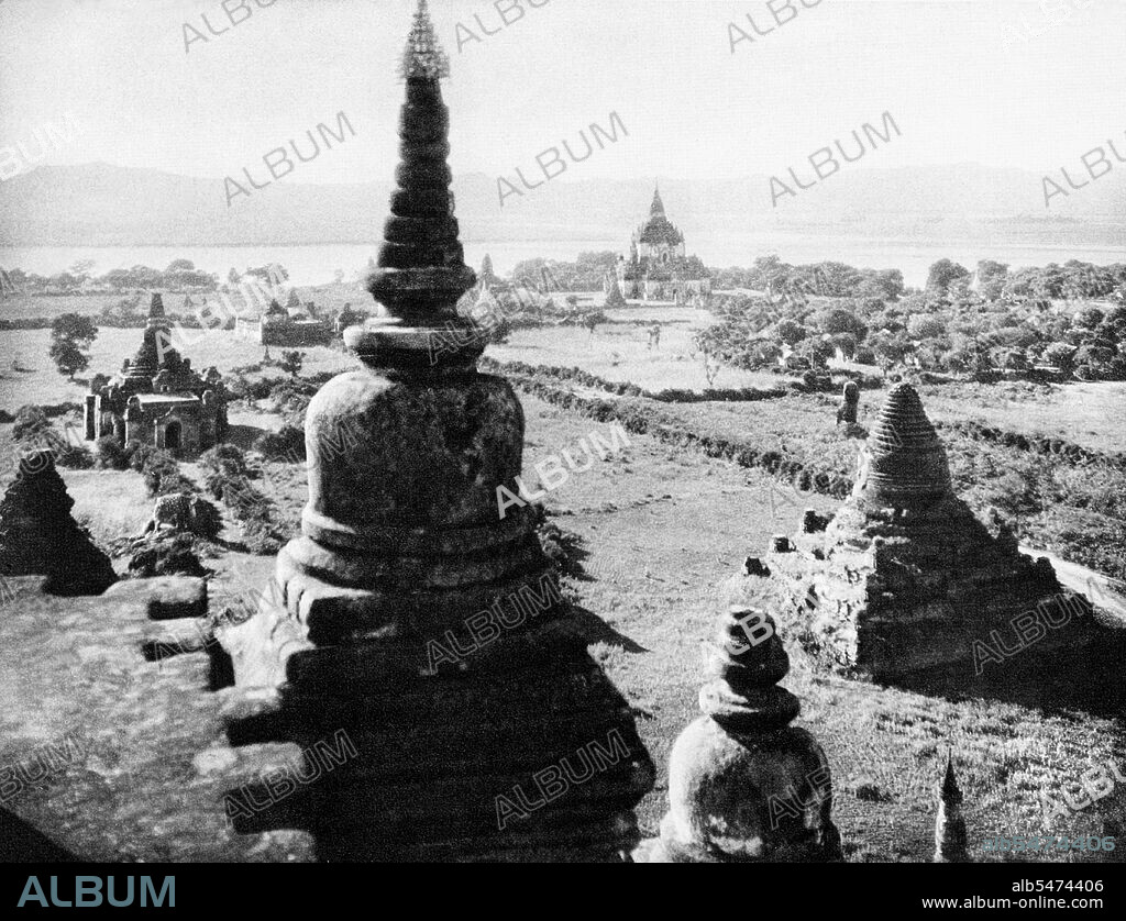 The ruins of Bagan (also spelled Pagan) cover an area of 16 square miles (41 km2). The majority of its buildings were built between the 11th and 13th centuries, during the time Bagan was the capital of the First Burmese Empire. It was not until King Pyinbya moved the capital to Bagan in 874 CE that it became a major city. However, in Burmese tradition, the capital shifted with each reign, and thus Bagan was once again abandoned until the reign of King Anawrahta who, in 1057, conquered the Mon capital of Thaton, and brought back the Tripitaka (Tipitaka) Pali scriptures, Buddhist monks and craftsmen to help transform Bagan into a religious and cultural centre. With the help of a monk from Lower Burma, Anawrahta made Theravada Buddhism the state religion. In the 12th and 13th centuries, Bagan became a truly cosmopolitan centre of Buddhist studies, attracting monks and students from as far as India, Sri Lanka as well as the Siamese and Khmer kingdoms. Among many other works, Aggava?sa's influential ‘Saddaniti,’ a grammar of the language of the Tripi?aka, would be completed there in 1154. In 1287, the kingdom fell to the Mongols, after refusing to pay tribute to Kublai Khan. Abandoned by the Burmese king and perhaps sacked by the Mongols, the city declined as a political centre, but continued to flourish as a place of Buddhist scholarship.
