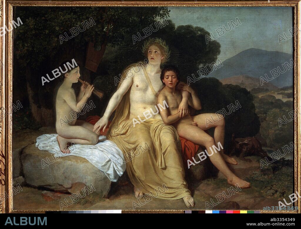 ALEXANDER ANDREYEVICH IVANOV. Apollo, Hyacinth and Cyparissus singing and playing.