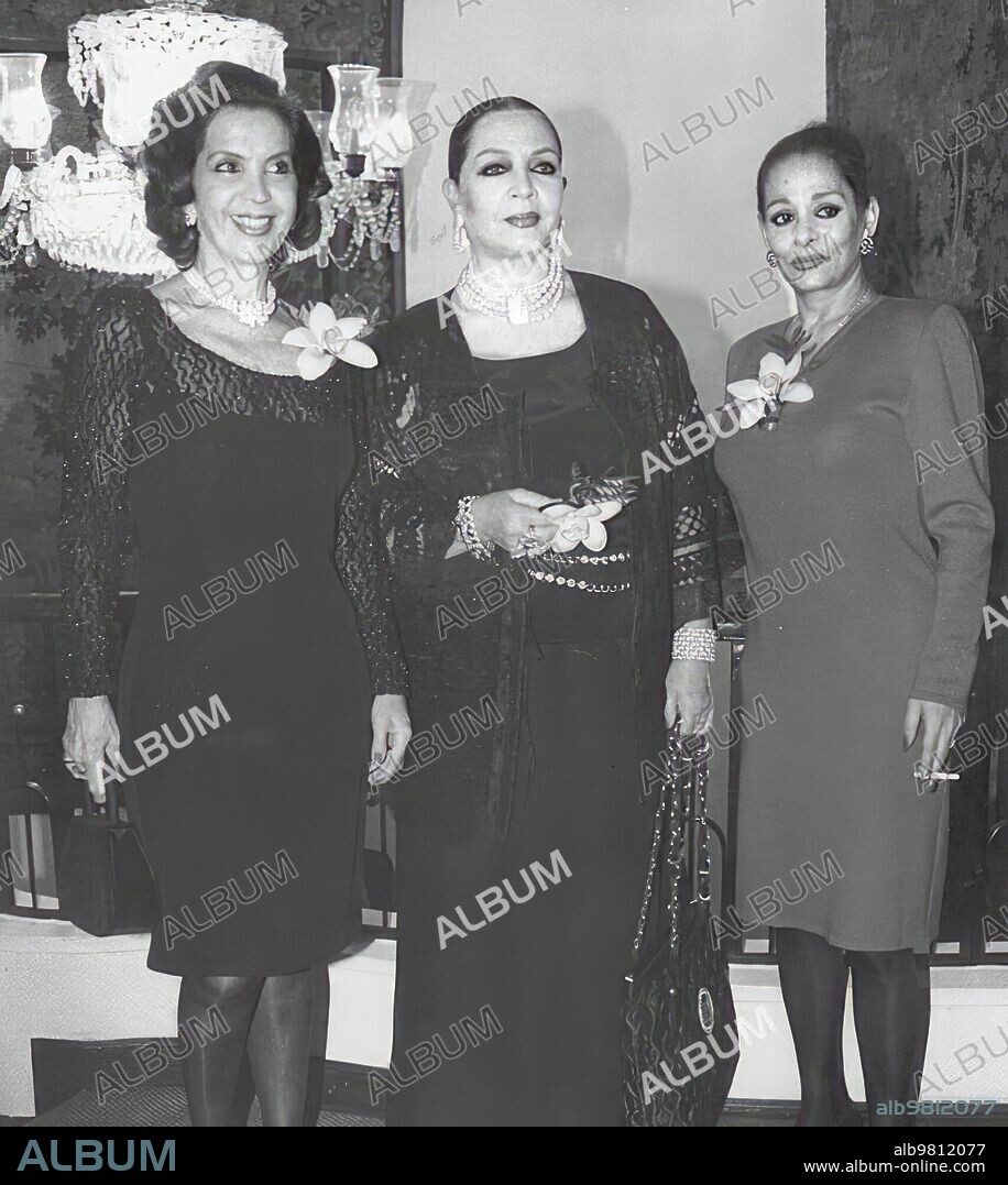 December 11, 1996. Sara Montiel, Chunga and Maria Rosa.