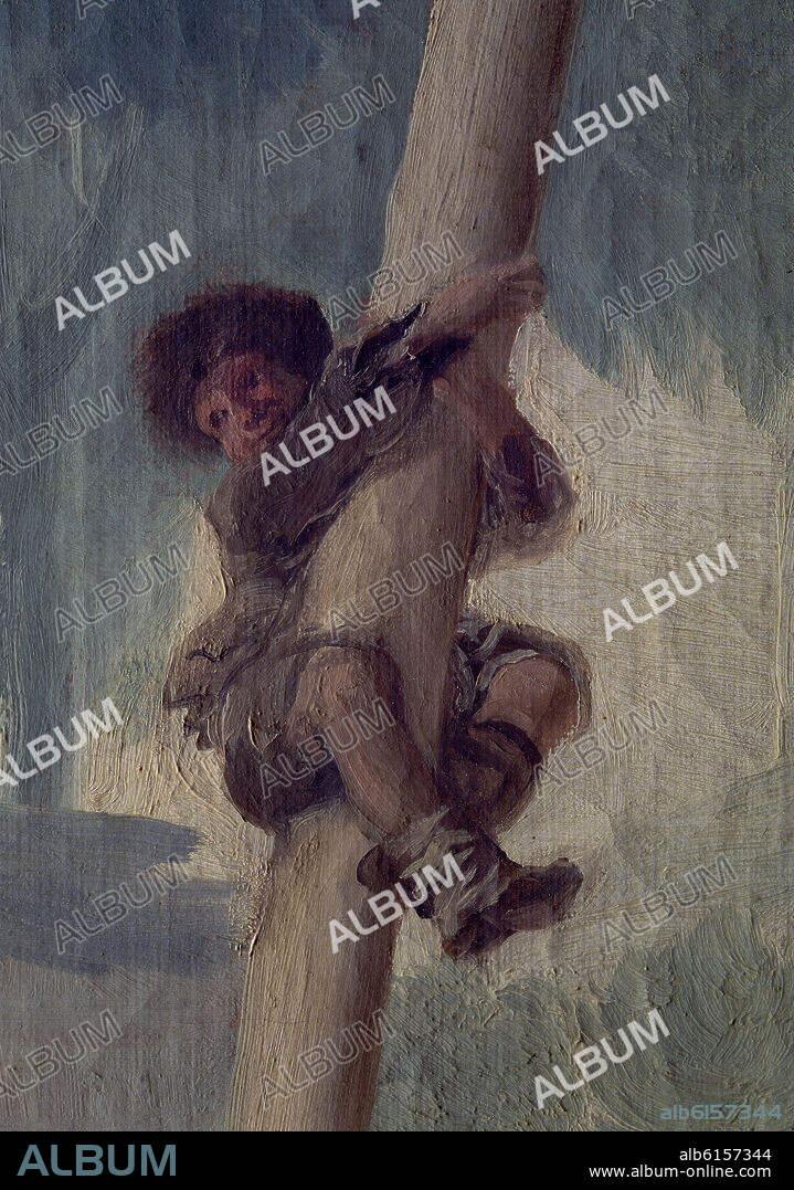 FRANCISCO DE GOYA. LA CUCAÑA - 1787 - O/L - 169 X 88 CMS - DETALLE - CONJUNTO Nº 86374.