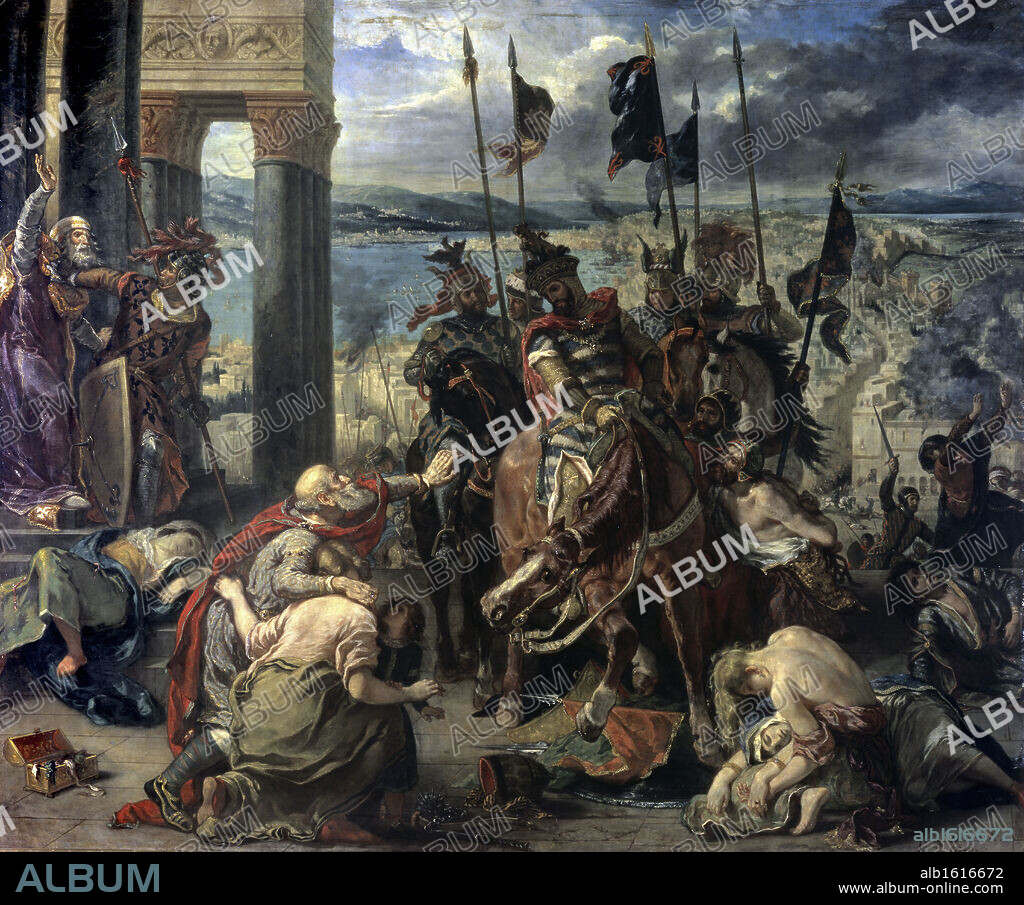Capture of Constantinople by the Crusaders   1840   Eugene Delacroix (1798-1863/French)   Oil on canvas  Musee du Louvre, Paris.