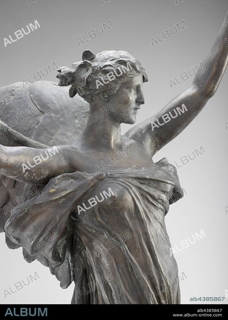 Spirit of Life, Daniel Chester French (American, 1850-1931), Gorham Manufacturing Company, Bronze Division, Foundry (American), 1914, bronze, 50-1/2 x 27-1/2 x 30 in., Signed and dated, left side, edge of upper portion of rock: D.C. FRENCH, 1914 Inscribed, back side, edge of rock near bottom: GORHAM. CO FOUNDERS, American Painting and Sculpture to 1945.