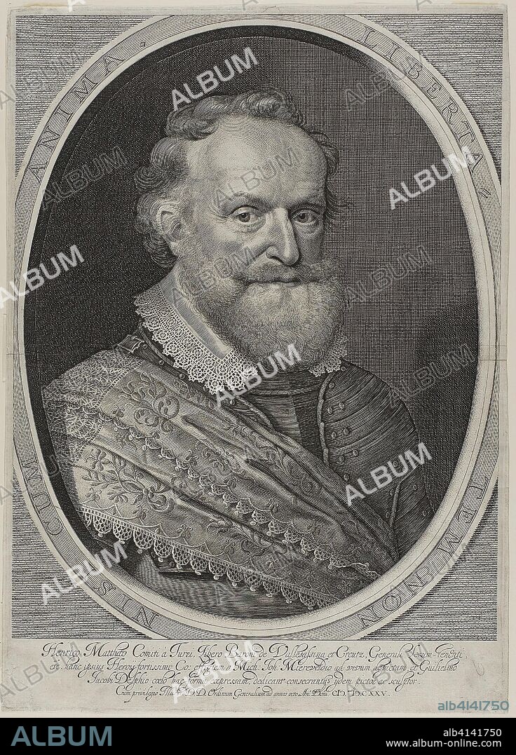 WILLIAM JACOBSZOON DELFF. Henry Matthias, Count of Thurn and Taxis. Willem Jacobsz. Delff (Dutch, 1580-1638); after Michiel Jansz. van Mierevelt (Dutch, 1567-1641). Date: 1625. Dimensions: 417 x 293 mm (image); 422 x 302 mm (image); 425 x 305 mm (sheet). Engraving in black on paper. Origin: Netherlands.