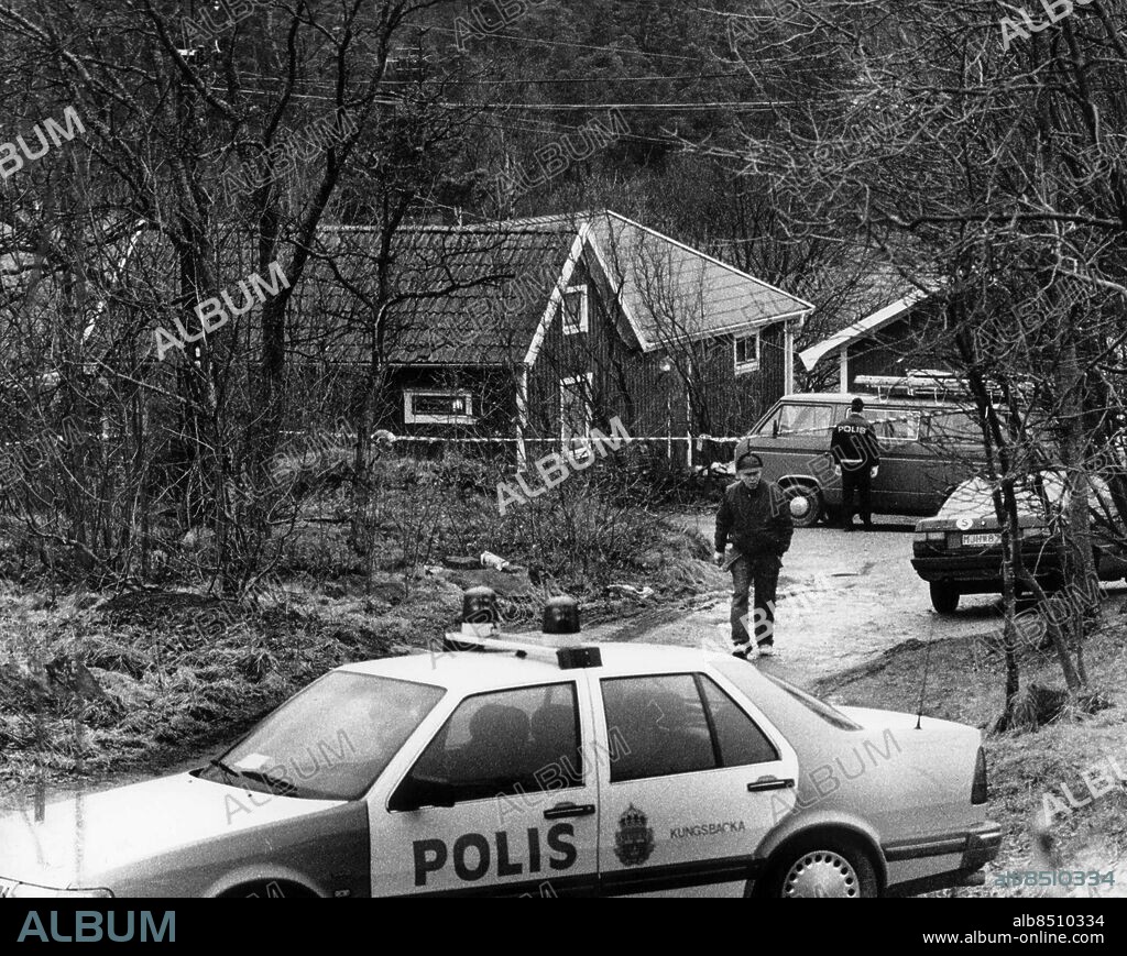 Göteborg 900209 - Huset där paret Johansson mördades i Rydet, Onsala. Polisen i Halland hyser nytt hopp om att kunna lösa det brutala mordet på ett äldre par i Onsala för nio år sedan. De prioriterar åter fallet efter att ha funnit intressanta spaningsuppslag i den gamla polisutredningen.. Foto: Jarl Ahlström- GP/Kamerareportage *** Local Caption *** . Jarl Ahlström-GP/Kamerareportage.